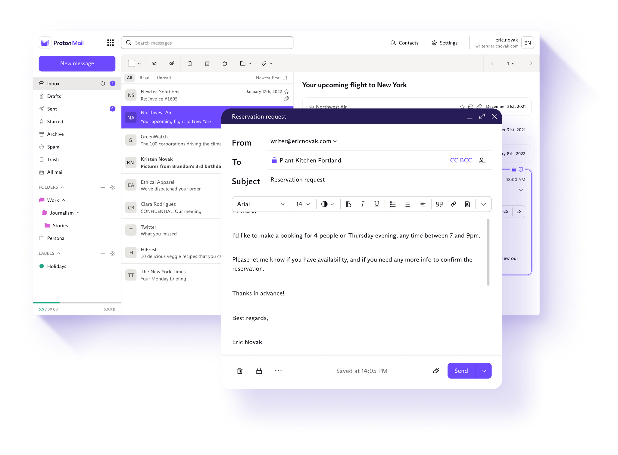Proton Mail mobile app